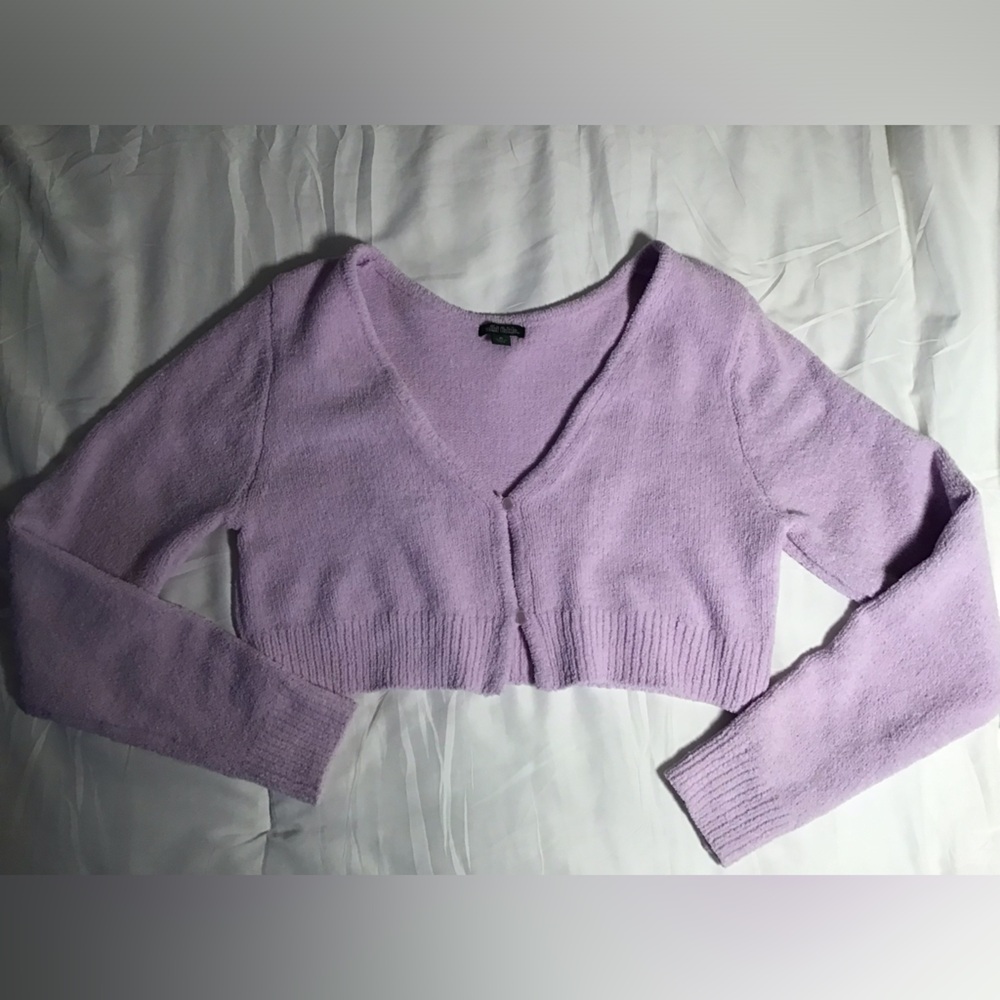 Wild fable, extra large cropped lavender chenille sweater excellent condition